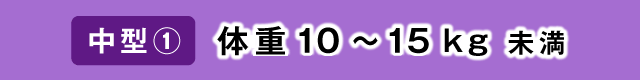 中型①：体重10～15kg未満
